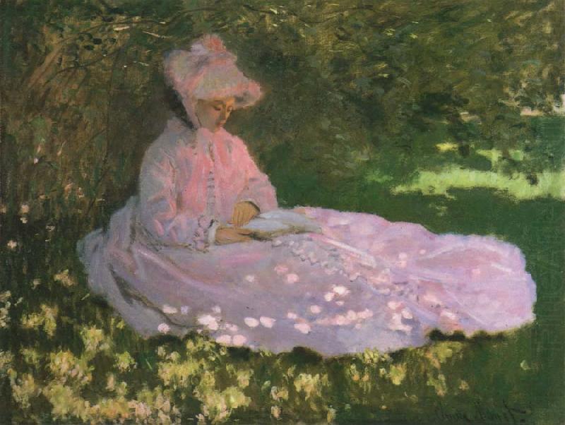 A Woman in a Garden,Spring time, Claude Monet